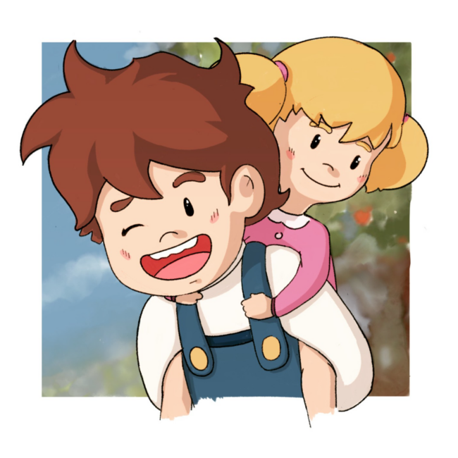 Postcard for a video game