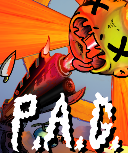Key art for a video game – P.A.G.